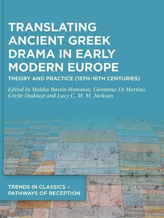 The cover of Translating Ancient Greek Drama in Early Modern Europe.