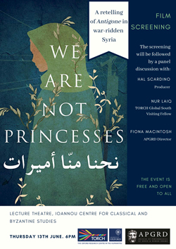 Poster for We Are Not Princesses screening and discussion event 