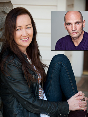 Head-shots of Marina Carr and Patrick O'Kane